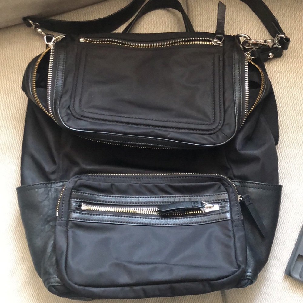 Vince Camuto 3 way Leather and Nylon Bag.